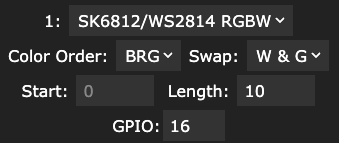 Einstellungen WS2814 WLED 0.15