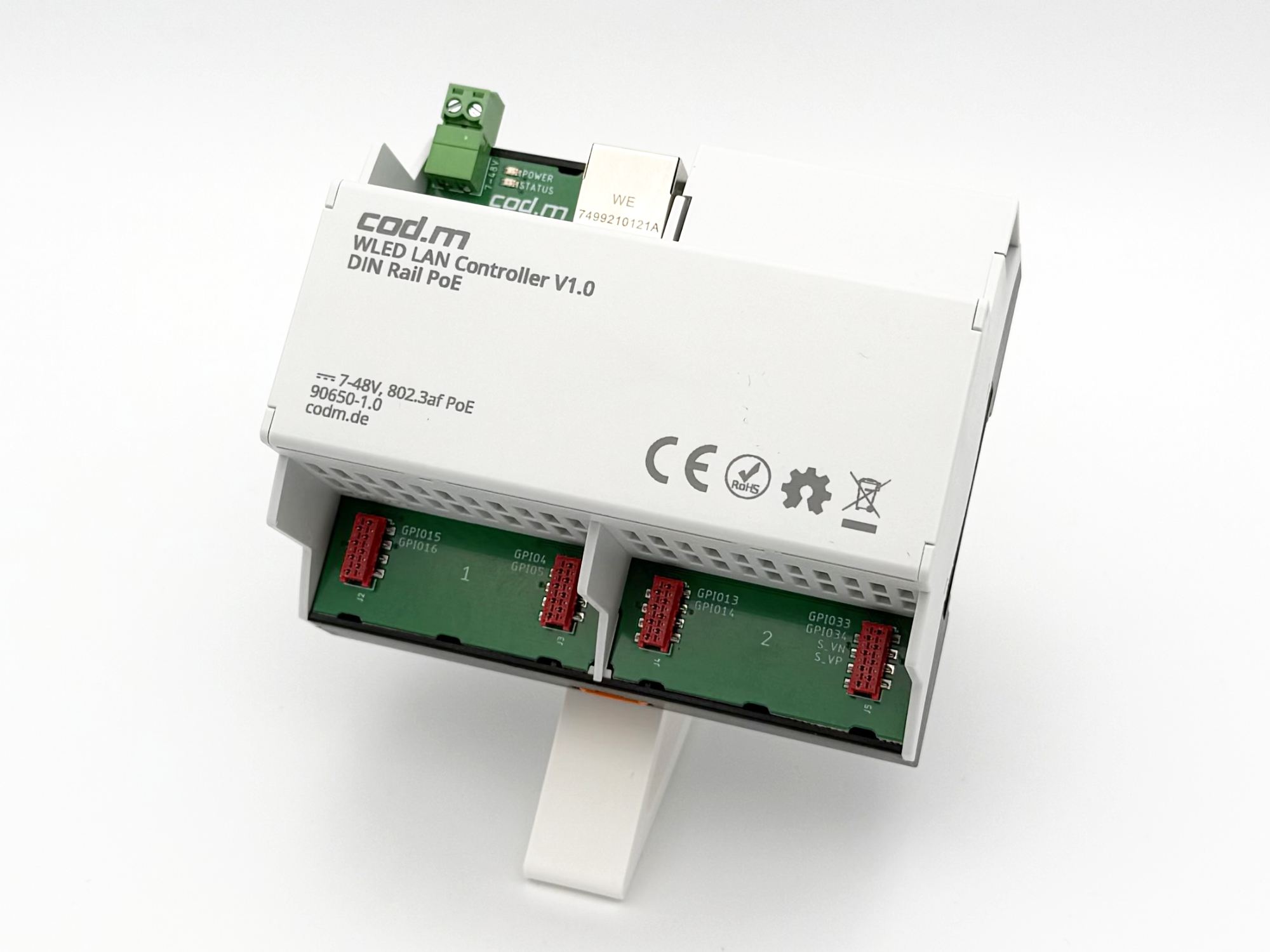 WLED LAN Controller (PoE) V1.2, DIN Rail mount WLED LAN Controller (PoE) V1.2, DIN Rail mount