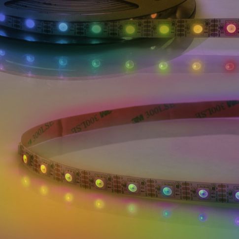 ISOLED RGB LED Strip 5m, 60 LED/m, 12V, 8W/m, WS2815