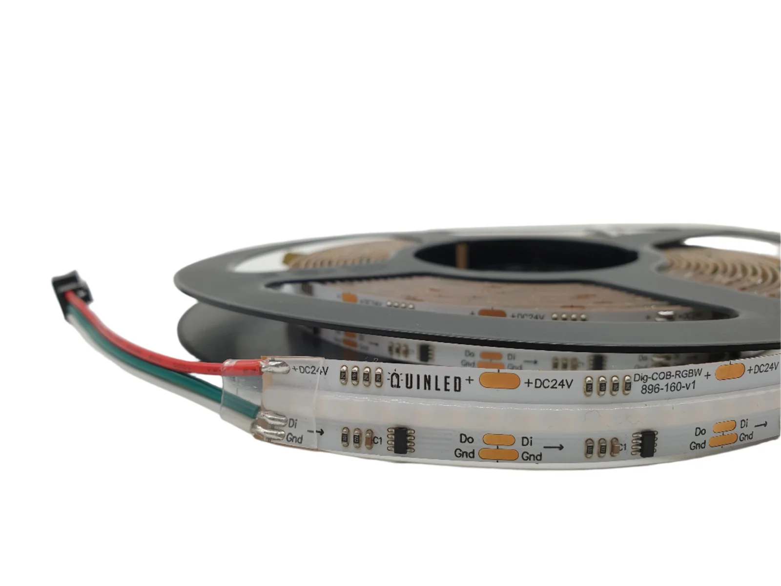 QuinLED FCOB RGBW LED Strip 5m / 160 Zonen / 24V / WS2814 (IP20)